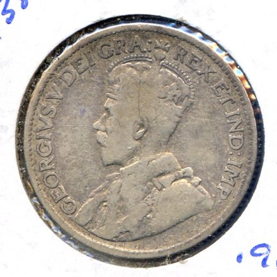 Canada 1915 (KEY DATE) and 1920 silver 25 cents, 2 pieces