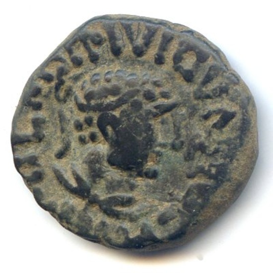 Ancient/Kushan 1st century CE bronze tetradrachm F