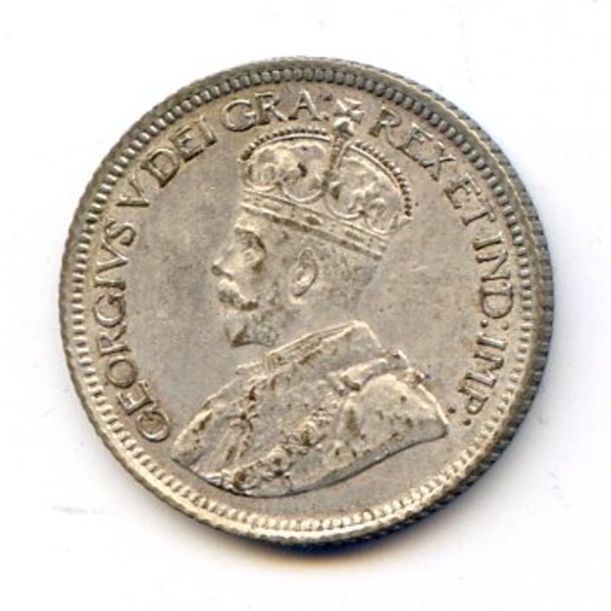 Canada 1936 silver 10 cents AU