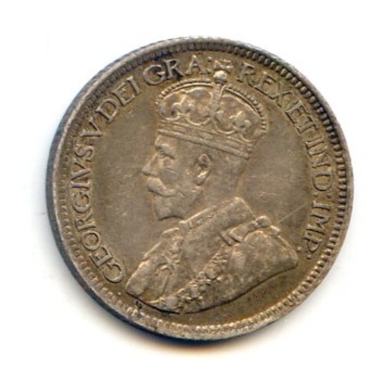 Canada 1918 silver 10 cents nice AU