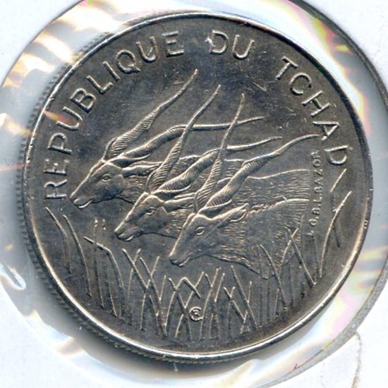 Chad 1980 100 francs BU