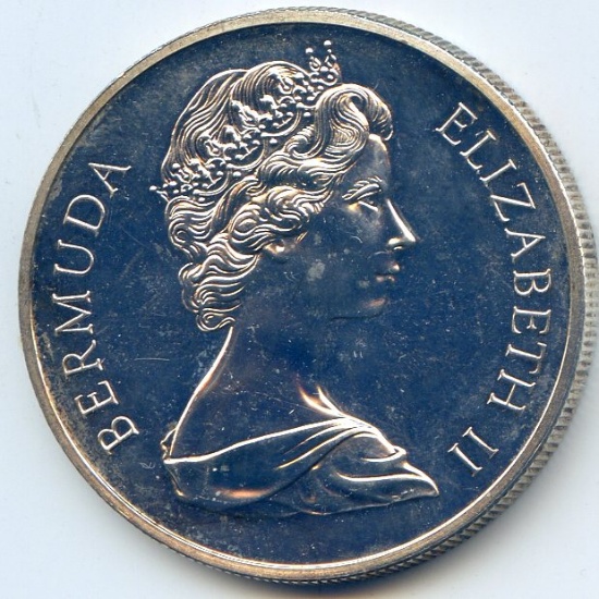 Bermuda 1972 silver 1 dollar Silver Wedding PROOF