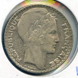 France 1933 and 1934 silver 10 francs, 2 AU/UNC pieces