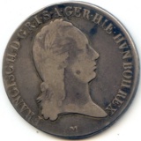 Italy/Milan 1796-M silver crocione about VF VERY SCARCE