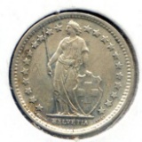 Switzerland 1958-B silver 1/2 franc choice BU