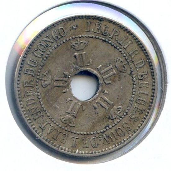 Congo Free State 1908 10 centimes XF