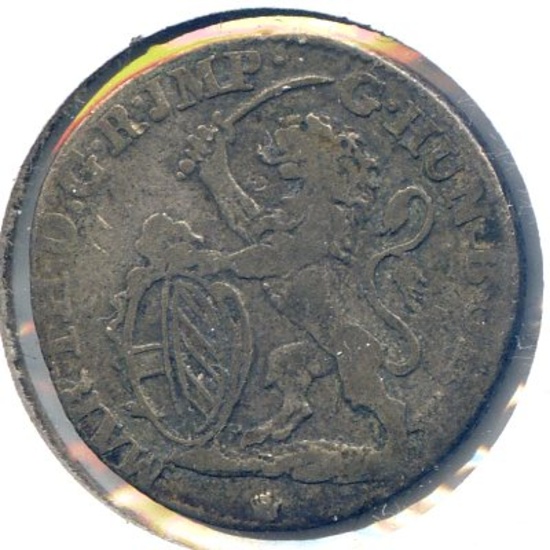 Austrian Netherlands 1750 silver escalin VF