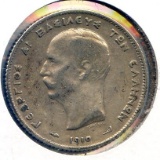 Greece 1910 silver 1 drachma XF