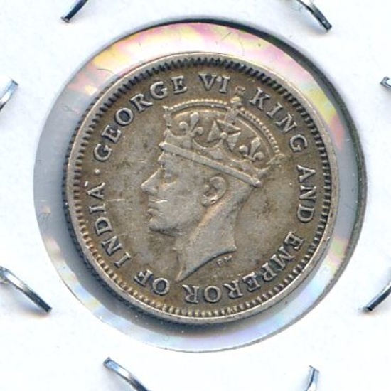 British Guiana 1943 silver 4 pence XF