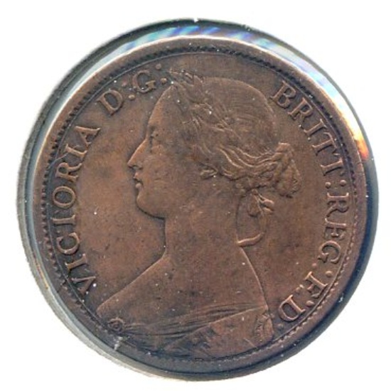 Canada/Nova Scotia 1861 half cent XF old cleaning