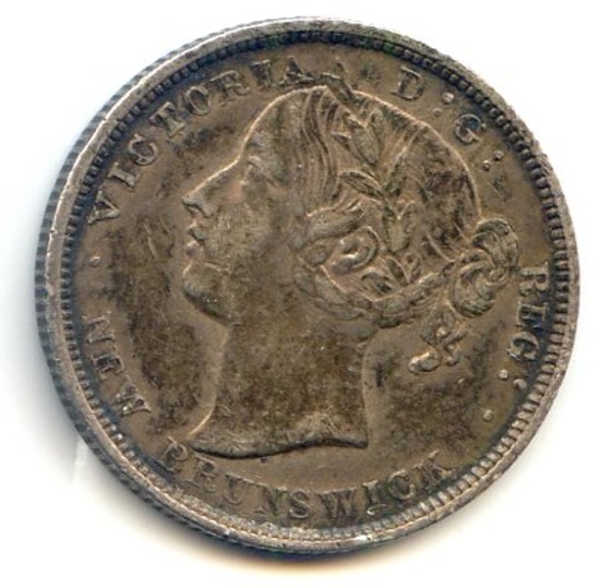 Canada/New Brunswick 1862 silver 20 cents about XF