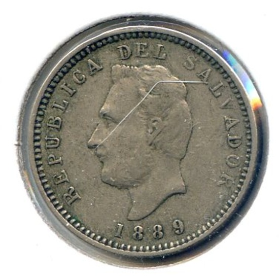 El Salvador 1889-H 3 centavos VF