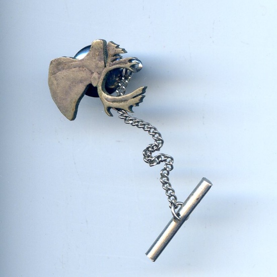 Canada 20th century silver tie-tack made from silver quarter cut-out