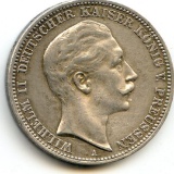 Germany/Prussia 1910-A silver 3 marks XF