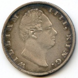 India/British 1835 silver rupee choice XF