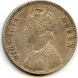 India/British 1862 silver rupee AU