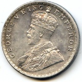 India/British 1918 silver rupee UNC