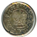 Poland c. 1400 silver 1/2 grosz good F