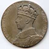 Great Britain 1937 silver George VI coronation medal AU