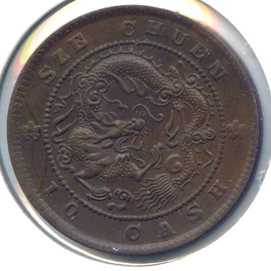China/Szechuan c. 1903 10 cash Y 229.8a type nice AU