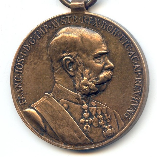 Austria 1898 bronze medal Franz Josef I XF