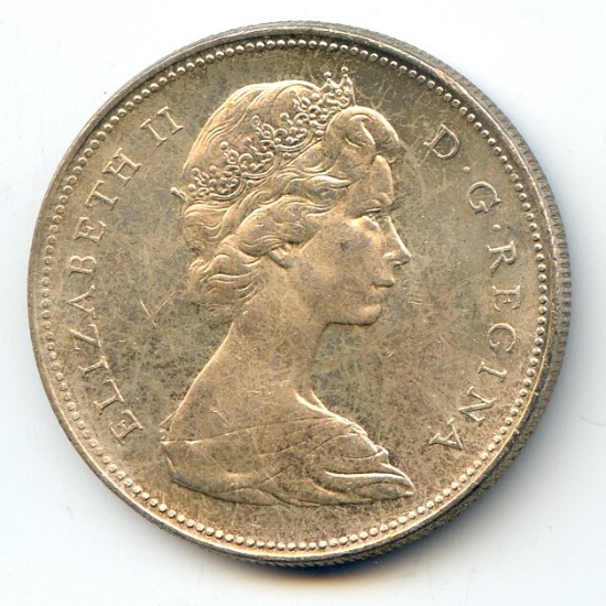 Canada 1966 silver dollar UNC