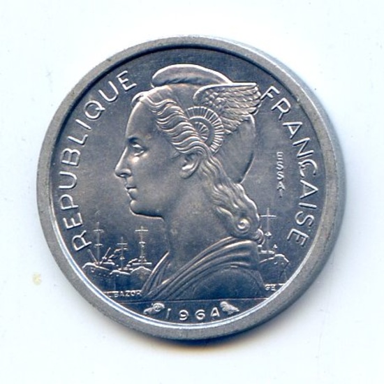 Comoros 1964 1 franc ESSAI BU SCARCE