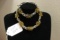 Eisenberg Vintage Art Glass Beaded Choker Necklace and Bracelet
