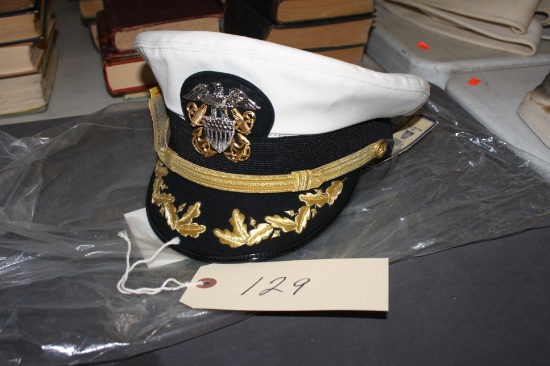 U.S. NAVY CAPTAIN'S HAT, CIRCA 1989