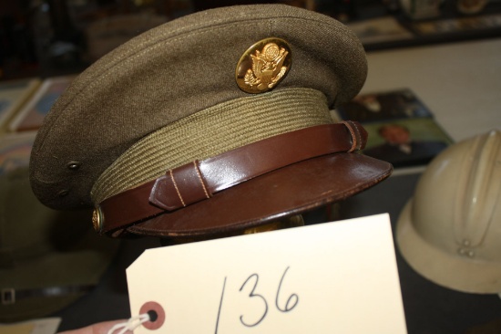 U.S. ARMY WW II BROWN HAT, CIRCA 1949