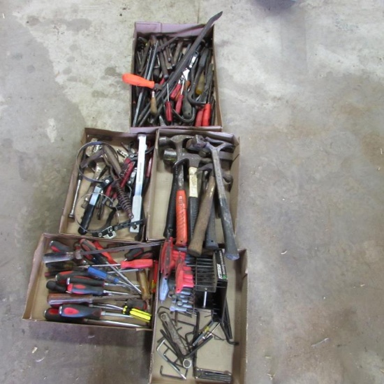 Chisels, hammers, punches, Allen wrenches, etc