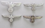 Grouping of German WWII Army Hat Insignia