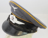 German WWII Luftwaffe Visor Hat