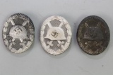 Grouping of German WWII Silver Wound Badges