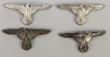Grouping of German WWII SS Hat Insignia
