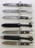 Grouping of GermanPost WWII and WWII Hitler Youth Knives (Parts)