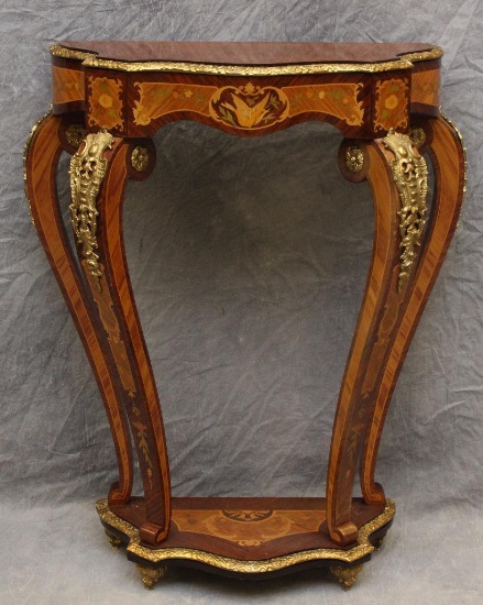 Ormolu Mounted and Marquetry Pier Table