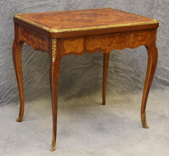 Ormolu Mounted And Marquetry Card Table