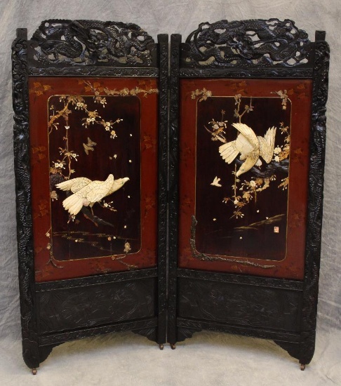 Japanese Lacquered Screen