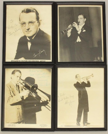 Lot of (9) Big Band Leader Autograph Photographs