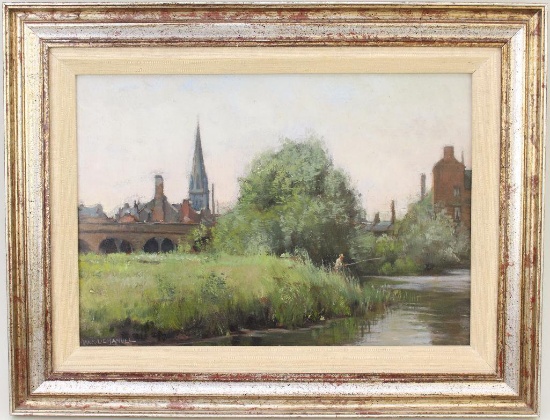 Frank Lewis Emanuel (1866-1948, UK) Riverbank Landscape