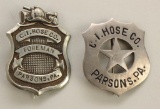 Parsons Pennsylvania Fire Badges