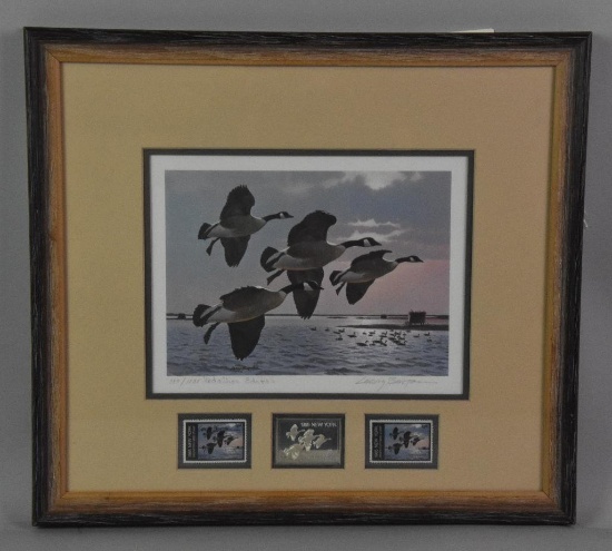 1985 New York Migratory Bird & Conservation Print, Stamp and Madallion