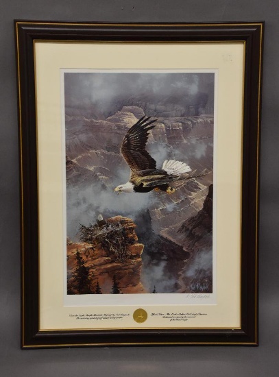 "Save The Eagle" , Purple Mountain Majesty by Ted Blaylock, signed by Ted Blaylock