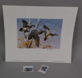1986 First of State Vermont Migratory Waterfowl Stamp & Stamp