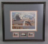 1986 Migratory Waterfowl Print - Utah First of State with Silver Medallion