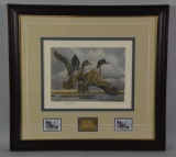 1987 Kansas Waterfowl Habitat Executive Edition Print, Stamp and Medallion