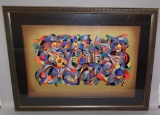 Abstract print signed in lower left