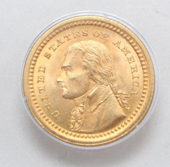 $1 GOLD, ST. LOUIS EXPO COMMEMORATIVE