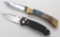 2 Buck push button auto knives.